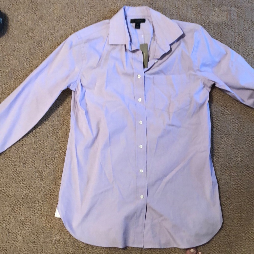 J.Crew purple button down shirt NWT